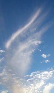 angel wing in clouds