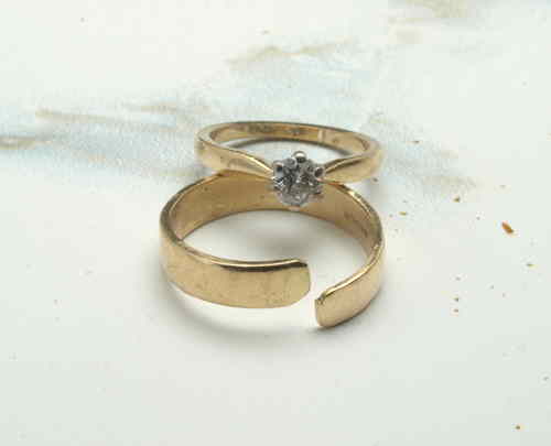 Old wedding and engagement ring